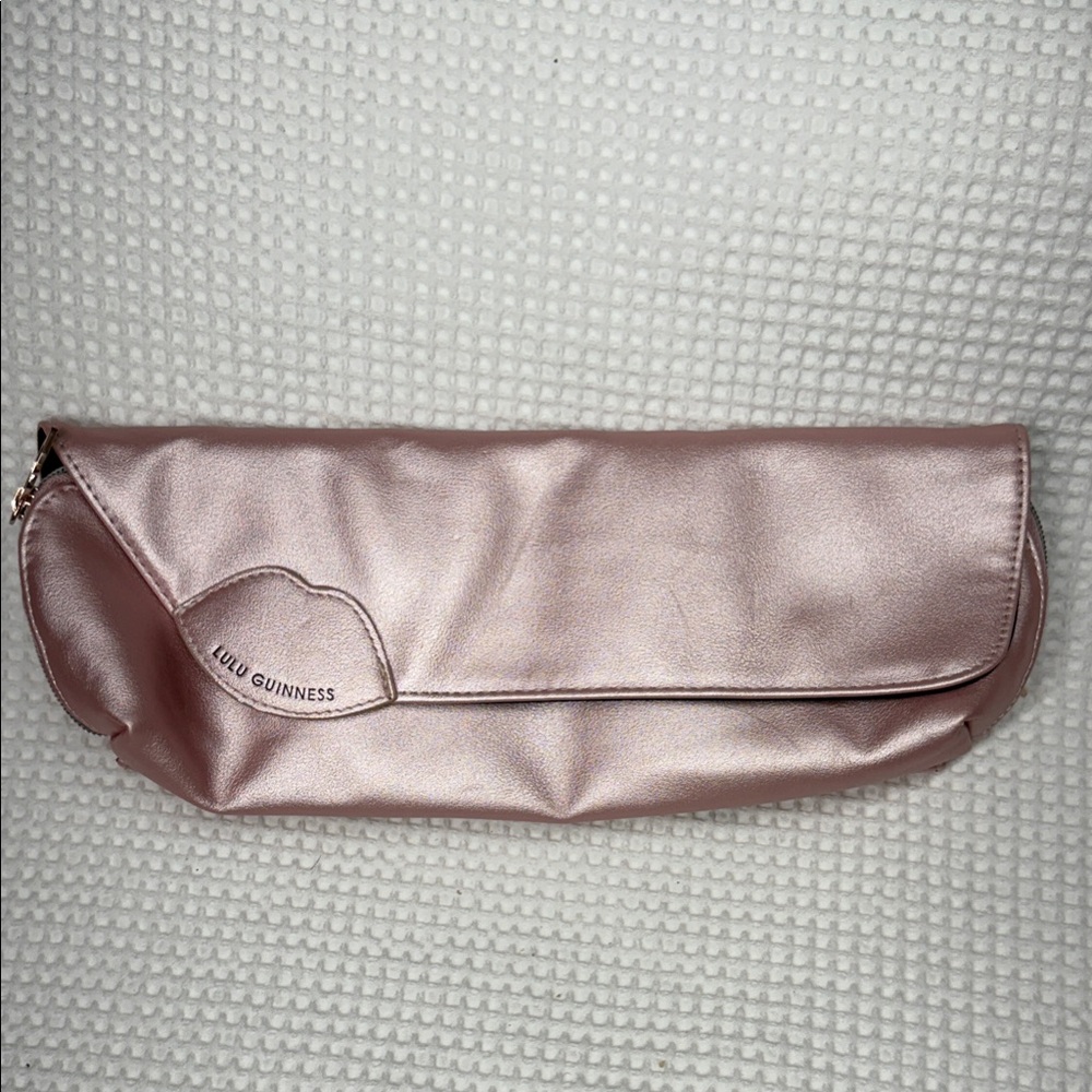 Lulu Guinness Heat Resistant Pink Hair Curling Iron/Straightener Travel Case